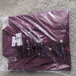 Men's Gap button down shirt - NWT - size XL red and blue checker